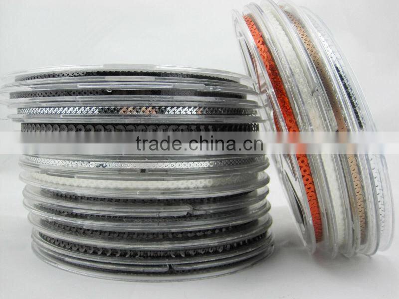 PET Sequins reel CD sequins roll embroidery sequin reel