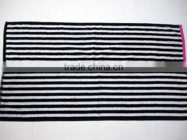 100% cotton Customized yarn dyed jacquard gym towels