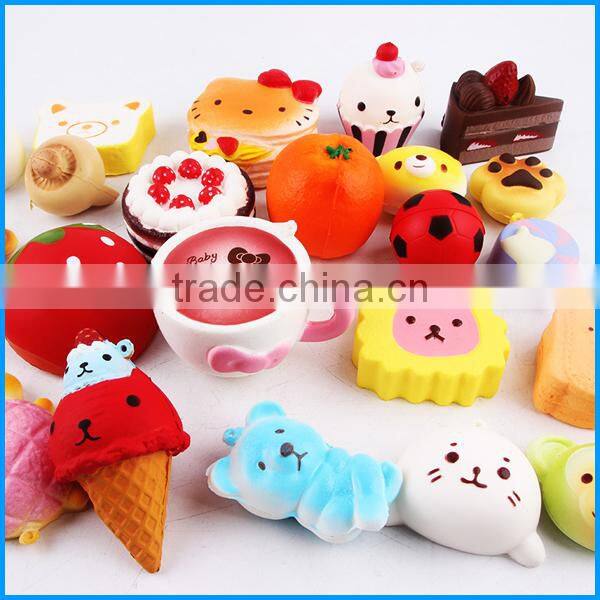 Stress relase squishy Kawaii toys 15pcs/set PU Soft squishy slow rising toys