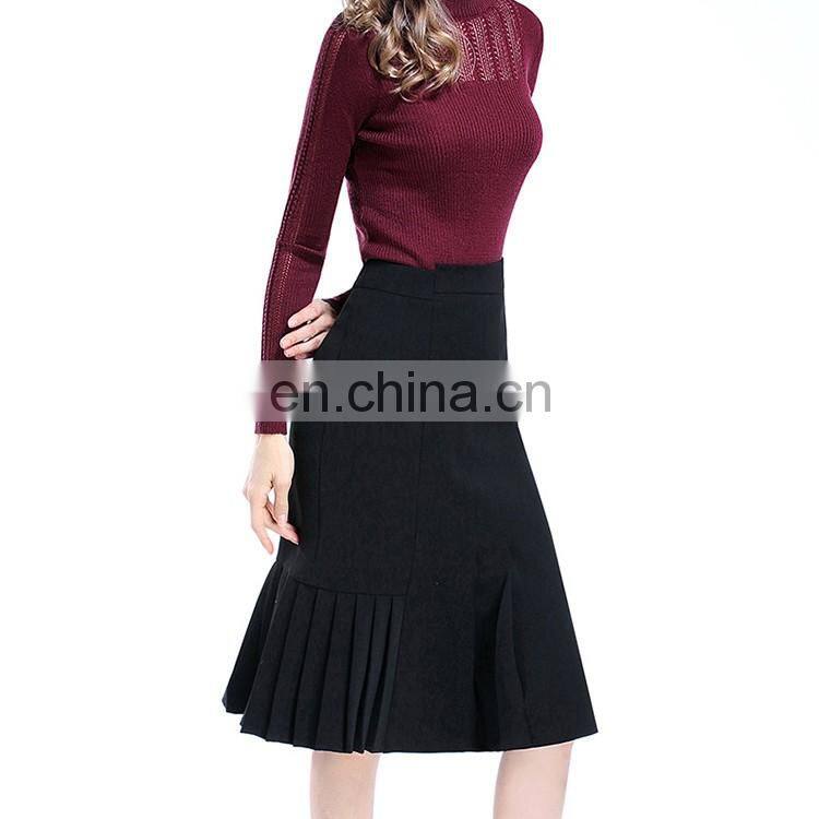 Fashion Long Black Skirt, Pleated Skirt, Skirts For Women