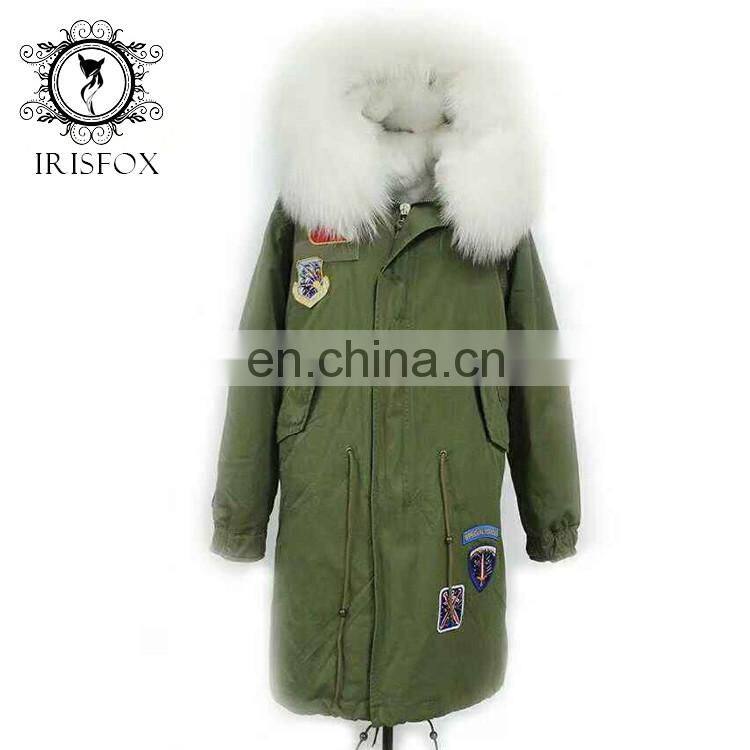 army green winter jacket men warm casual parka, raccoon fur coats big size