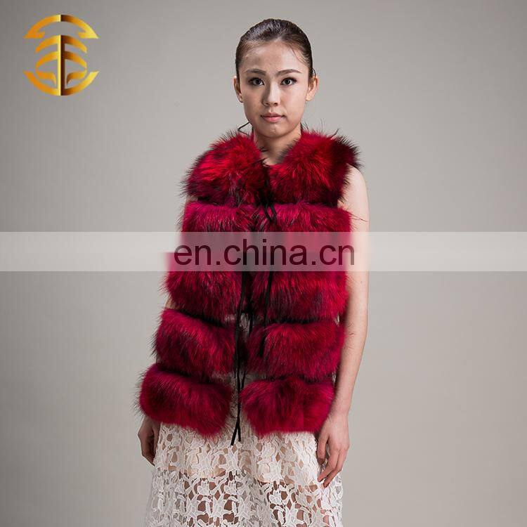 New Design Women Women Genuine Raccoon Fur Vest