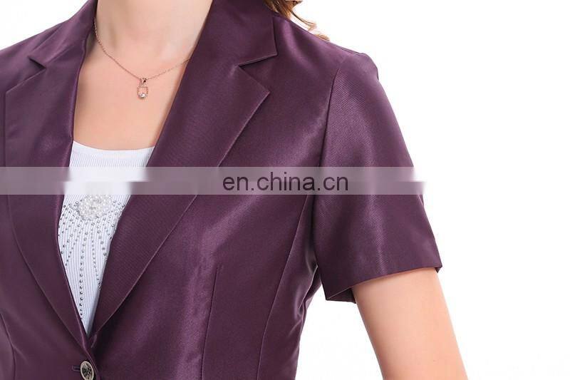 New style hot selling slim fit customized cotton polyester fashion workplace Ladies Blazer Suit professional manufacturer