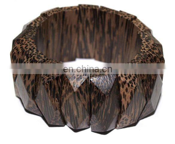 Vintage Design Wood Brass Inlay Bangles Set