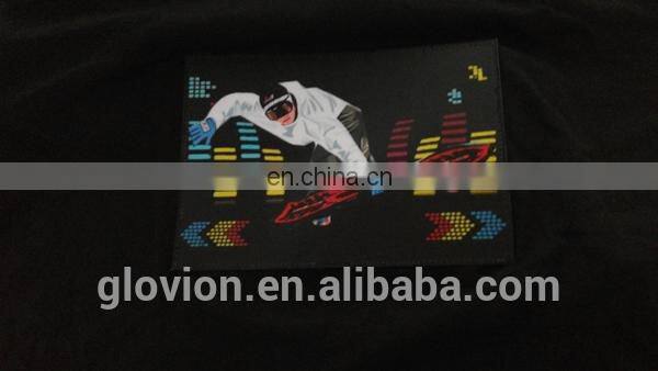 Best seller el animated panel t-shirt el panel t shirt el flashing T-shirt