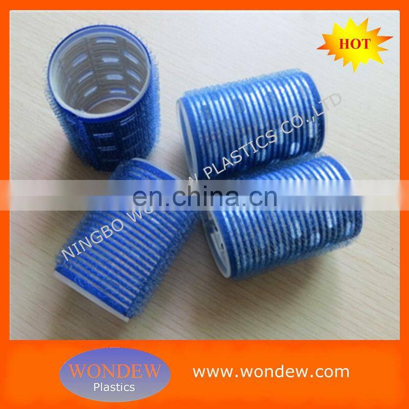 hook and loop hair roller with handle