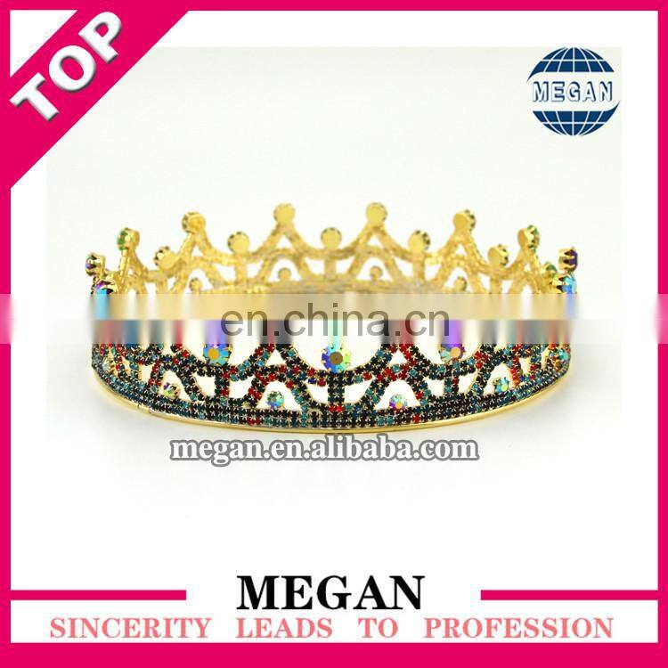 Fashion rhinestone alloy bridal tiara wedding crown beauty queen crowns
