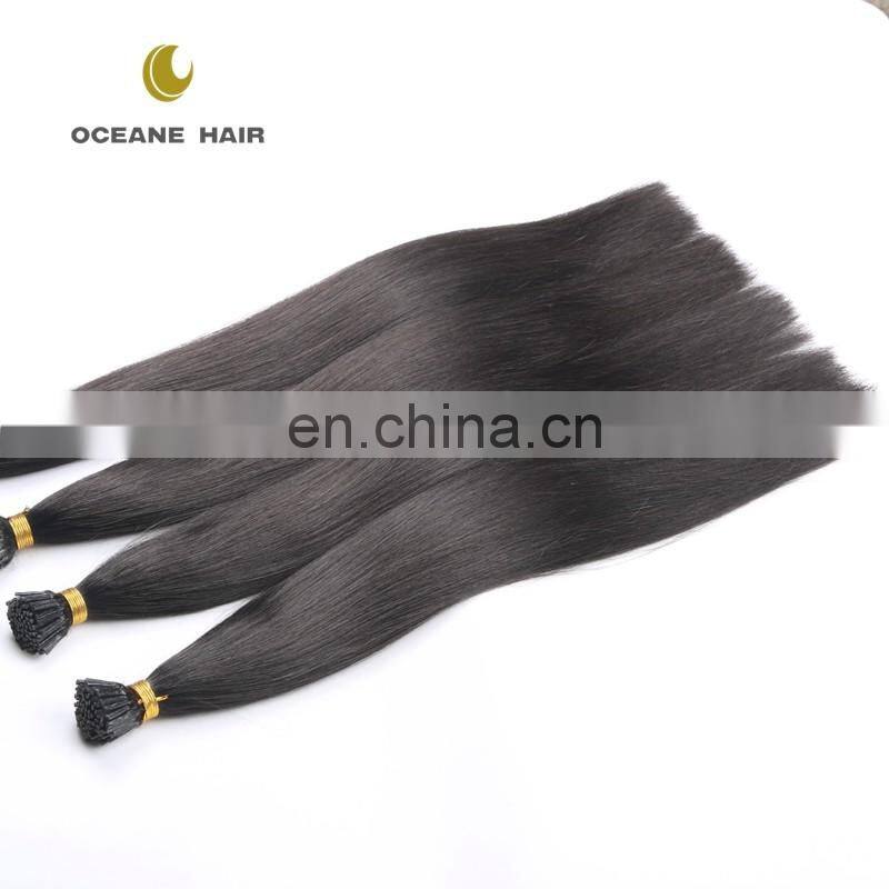 7a brazilian unprocessed virgin hair pre-bonded I tip hair wholesale price