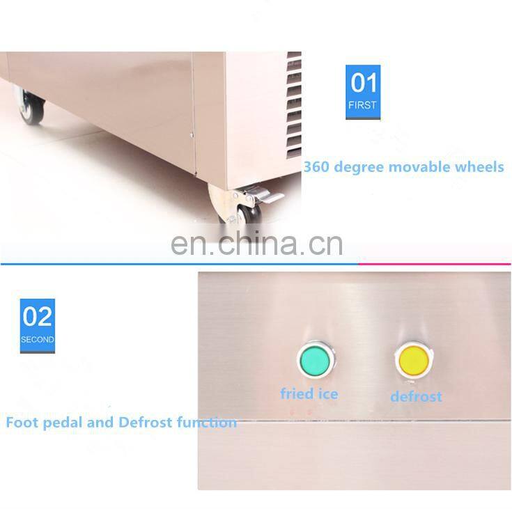 SHIPULE Thailand Fry Ice Cream Machine / Thailand Rolled Fried Ice Cream Machine