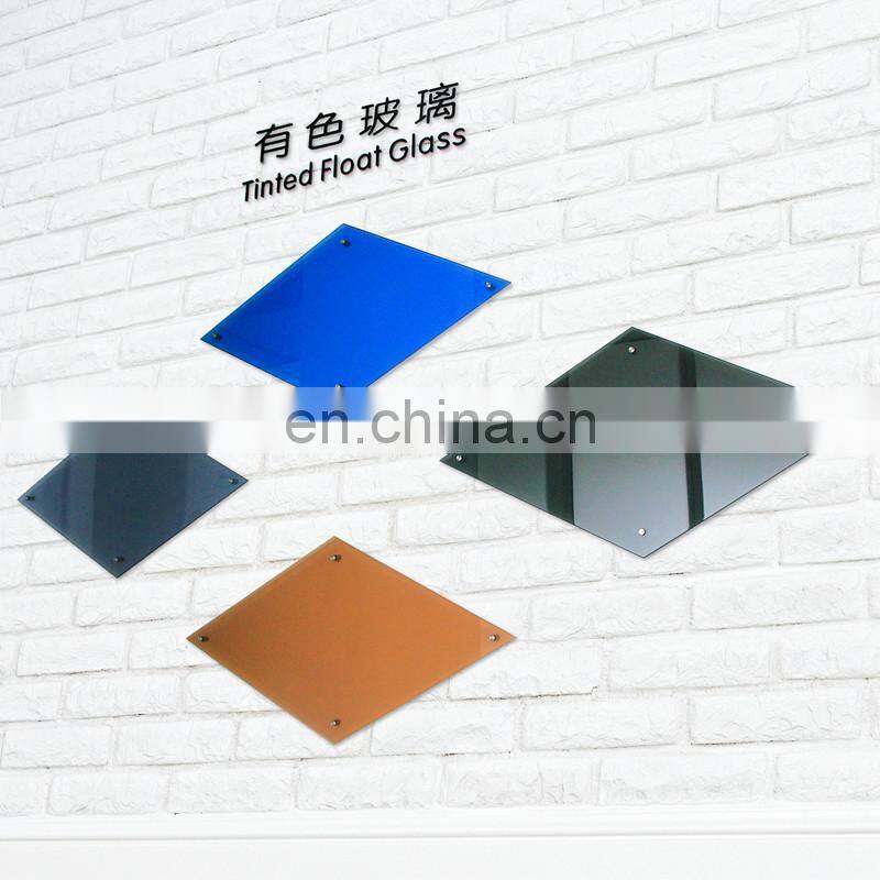 dark bronze flat tempered tinted Clear Colored Glass Panels