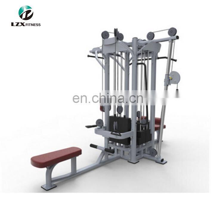 2019 New Design Gym Machine Lzx Fitness Equipment 4 Station Cable Jungle multi gym station