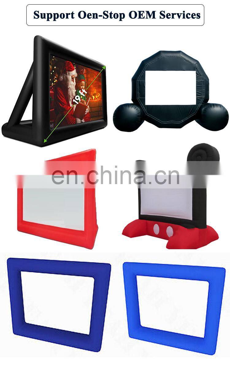 Good price inflatable theater projection screen, large inflatable open air home inflatable movie screen for fun