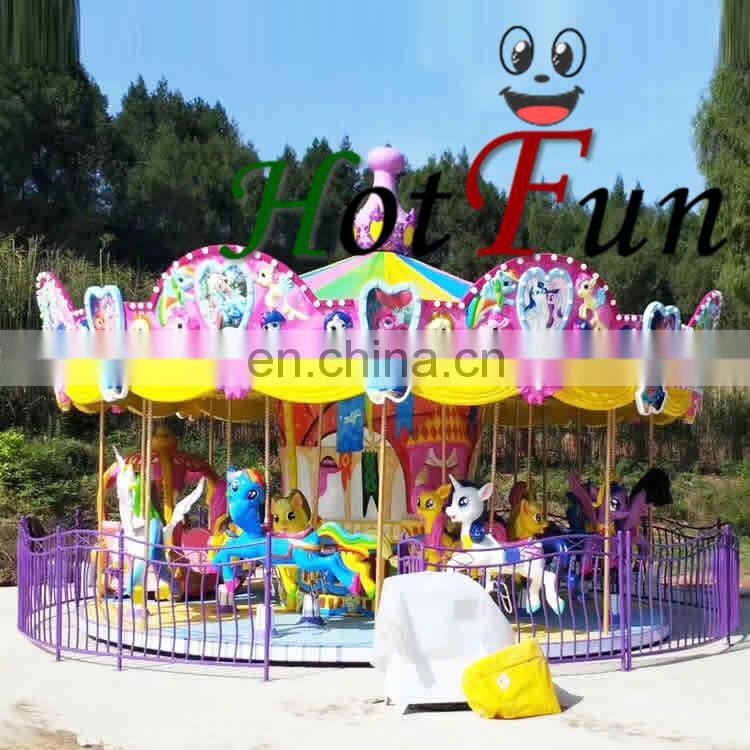 Amusement park rides theme park musical carousel horse rides machine for sale