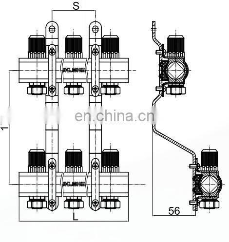 China Manufacturer Brass Water Manifold Central Control Heating HVAC
