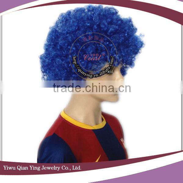 cheap dark blue afro wig headband