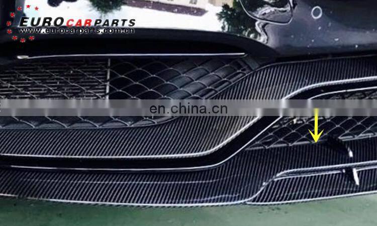 C63 front lip fit for MB C-class W205 C63 2014-2016year sedan to B-style carbon fiber C63 carbon front spoiler