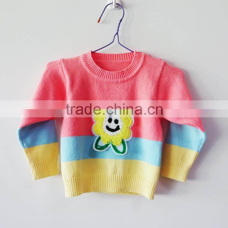 100% Cotton School Uniform knitted kids pullover sweater