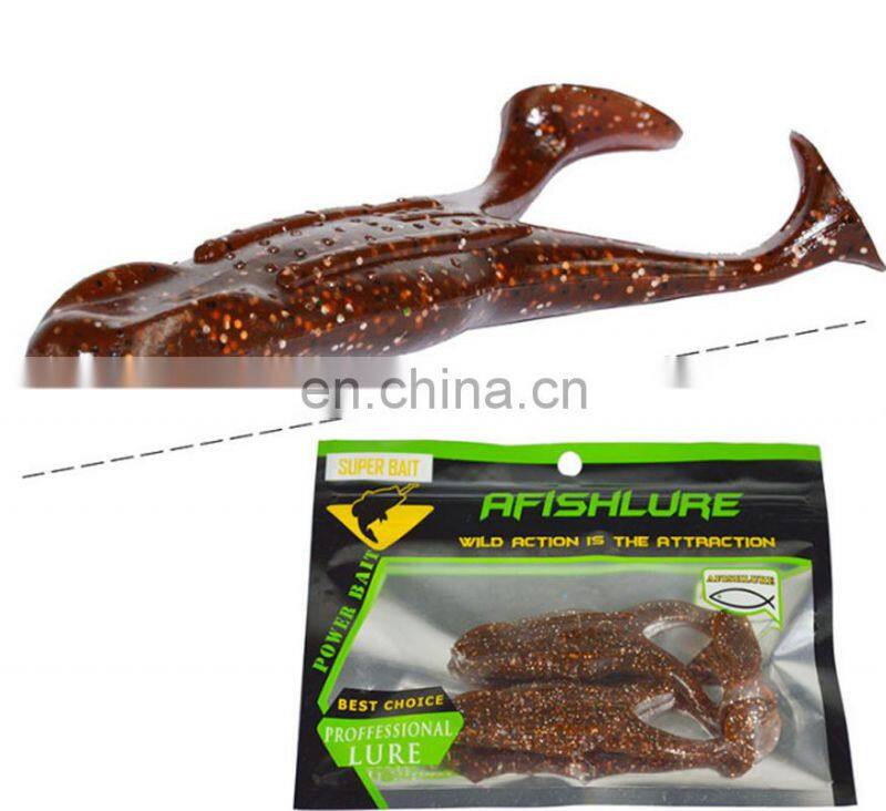 Amazon 9 Colors Choice 105mm 13g Artificial Bait Llastic Lure 2pcs/lot Leurre Souple Rayfrog Black Fish Killing Soft Bait