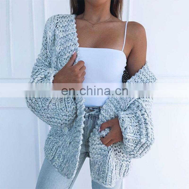 Wholesale custom new cardigan sweater cardigan warm seahorse jacket loose casual long sleeve jacket