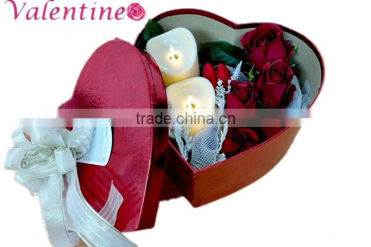 Valentine's day LED flameless candle with moving wick and USA, EU patent