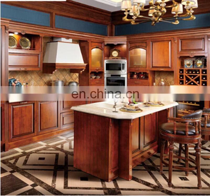 American Standard Household Design Classic Brown Wooden Kitchen Cabinet