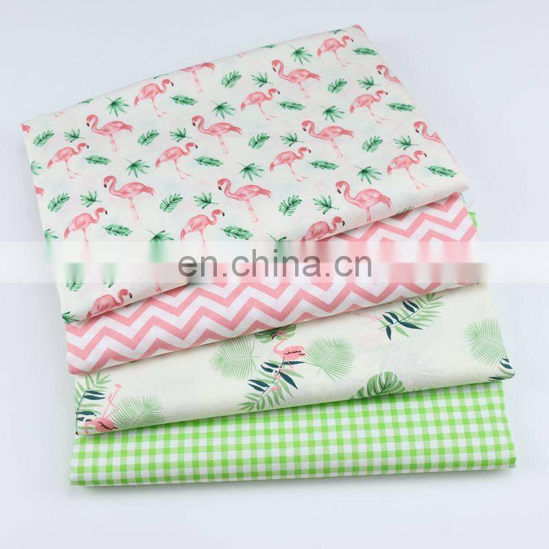 Cotton twill printed fabric cartoon Flamingo kindergarten baby pure cotton bedding products fabric
