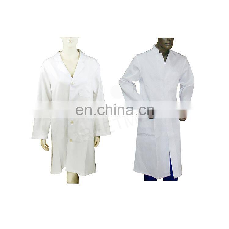 Greetmed White Lab Doctor Coat Hot Sale Cheap Price Cotton Uniform for Hospital 65%polyester 35%cotton or 100% Cotton Fabric,pp