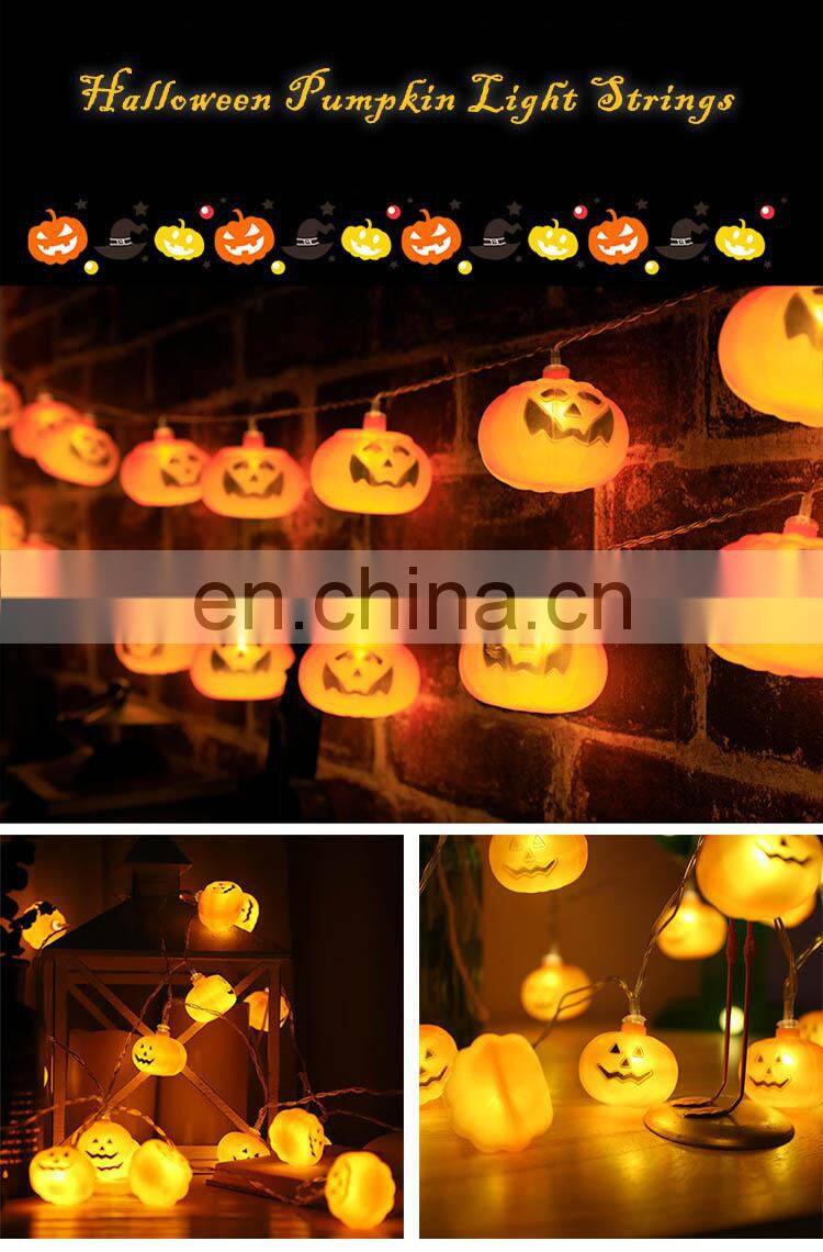 Holiday LED String Light Halloween Light White PVC Box Power Flash Item Cable Garden Color Bulb Pumpkin Lamp