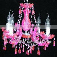 2013 hot sale European style pink color crystal chandelier light
