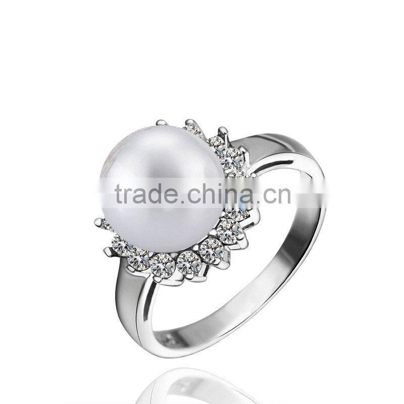 latest fancy platinum pearl ring