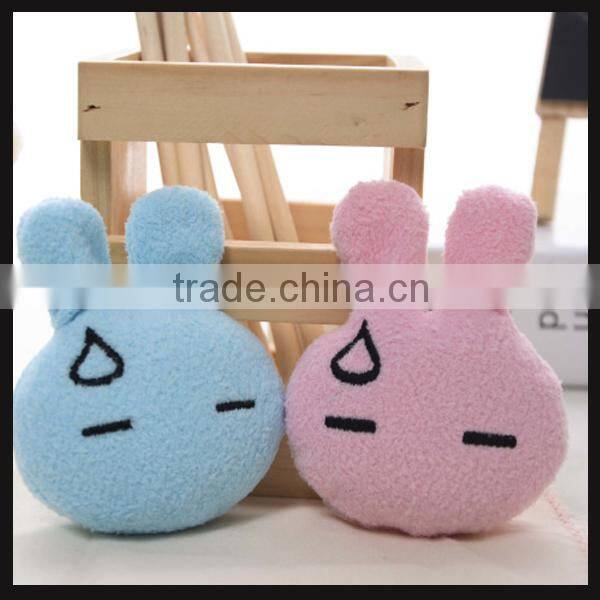 anime keychain plush bunny keychian with embroidery