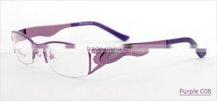 Half-rim women metal 2014 new fashion best quality optical glasses frames