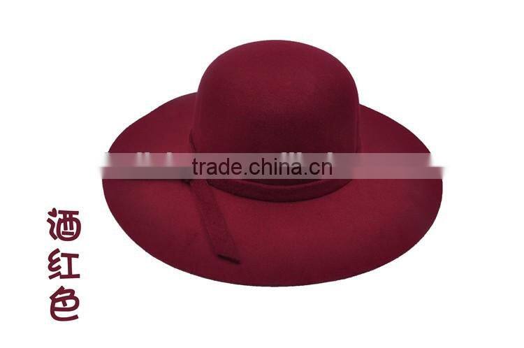 Wholesale Fashion Ladies Women Wide Brim Floppy Wool Felt Hat