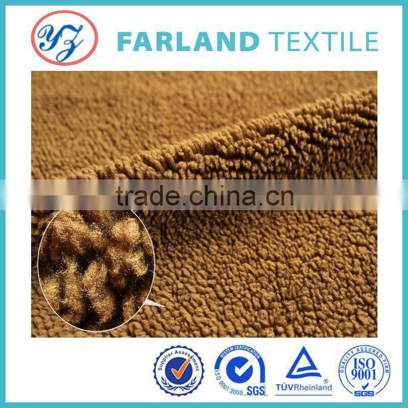 textile and apparel fabric cheap and plain wool Sherpa100polyester fabric