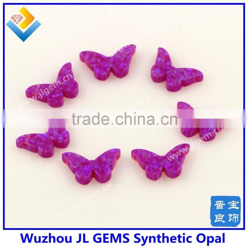 Synthetic opal jewelry pink op61 butterfly pendant for making necklace and bracelet