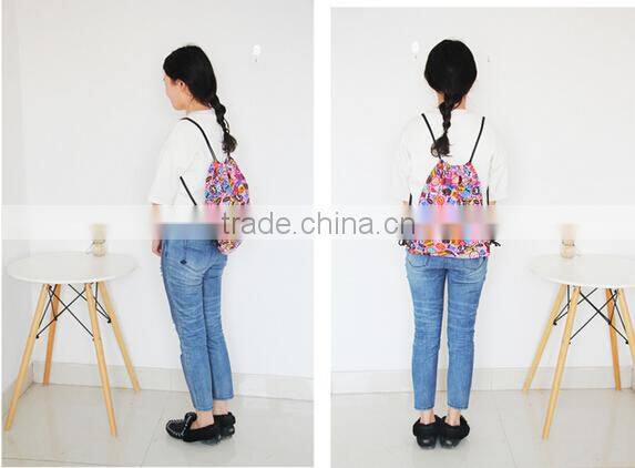 custom canvas drawstring backpack wholesale