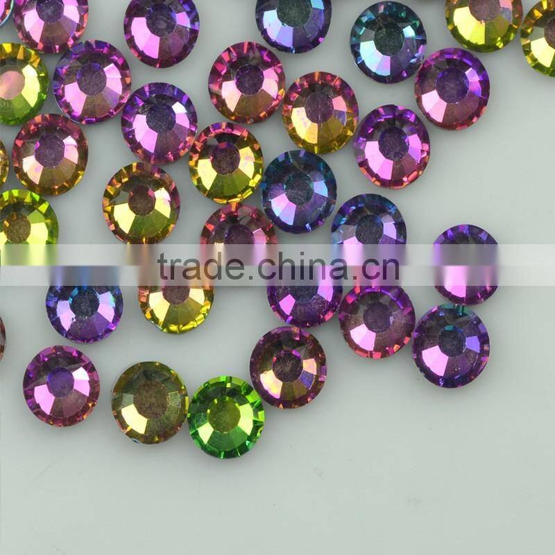 Rainbow Colour Hotfix Rhinestones, Sparkling Crystal Strass, Iron on Crystals 1440 pcs/bag