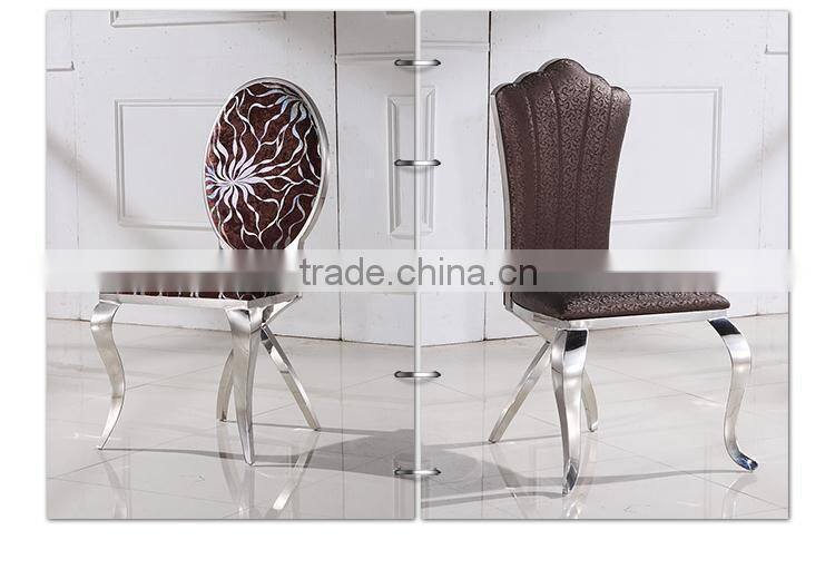 modern European style stainless steel dinning chair bar chair for wedding/hotel