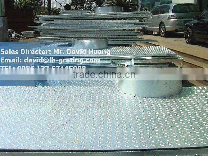 galvanized compound steel grating walkway platform