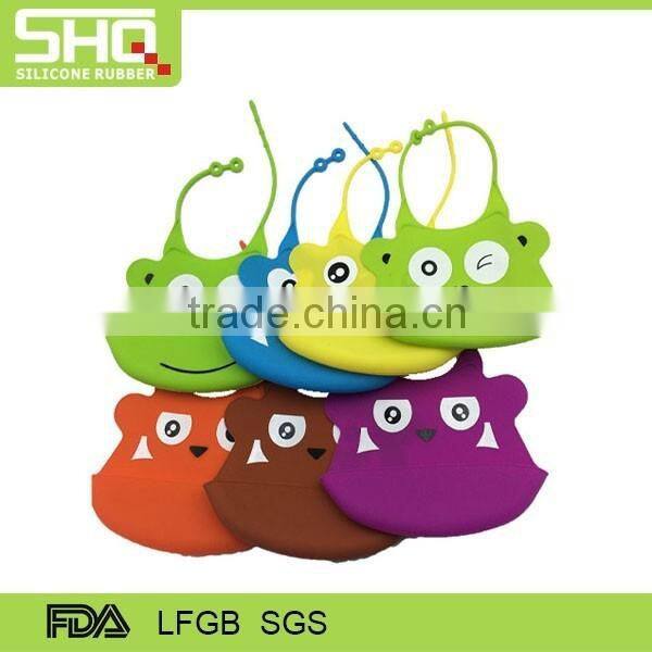 High Quality silicone baby bib eco-friendly waterproof Cartoon baby bibs wholesale