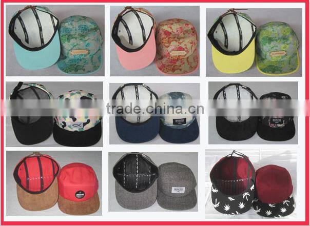 custom cork brim 5 panel hat with your design logo wholesale