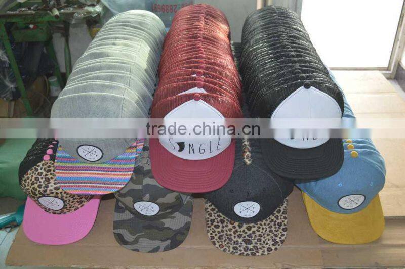 custom cork brim 5 panel hat with your design logo wholesale