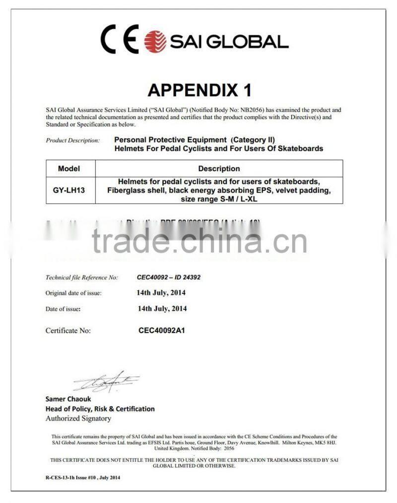 Longboard helmets made in china of high quality