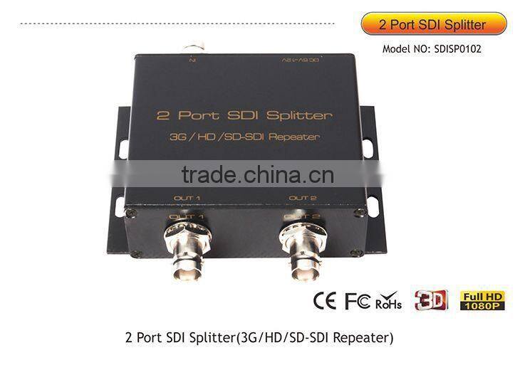 HD-SDI signal splitter 1x2 ,support SD/HD/3G signal