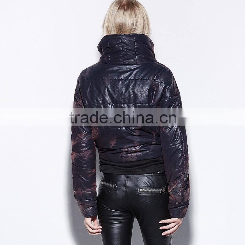 PY-162 Deep Winter Punk Rave Fireworks Retro Thicker Cotton Knight Short Jacket