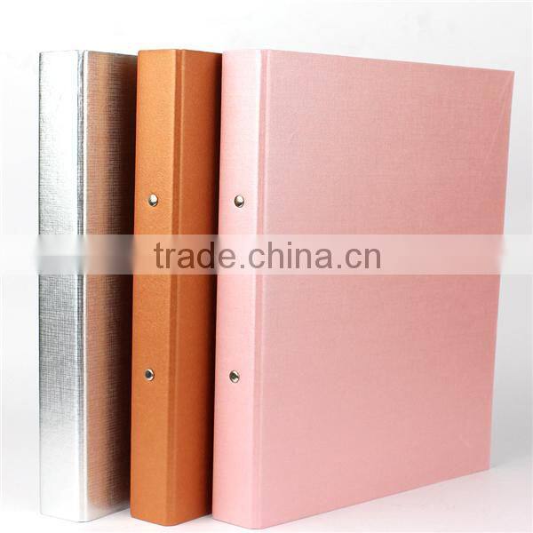 Newest style eco friendly A4/FC size clamp 2 3 4-hole decorative file folder with binder