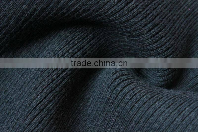 cotton spandex 1x1 rib knitted fabric