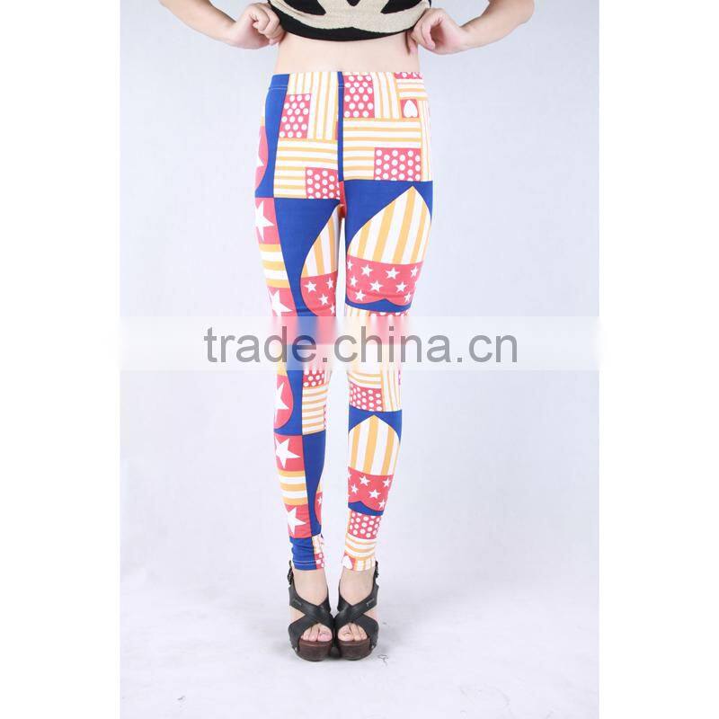 Hot sell women leggings with playing cards printed