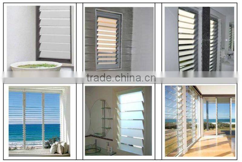 Aluminum frame glass louver/louvered windows