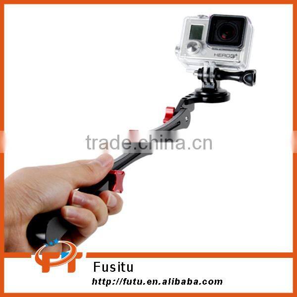 CNC Aluminium Low Angle Foldable Pocket Stabilizer Hand Grip Mount Adapter Holder Monopod For Gopro 1 2 3 3+ 4